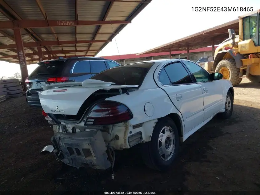 2003 Pontiac Grand Am Se1 VIN: 1G2NF52E43M618465 Lot: 42073632