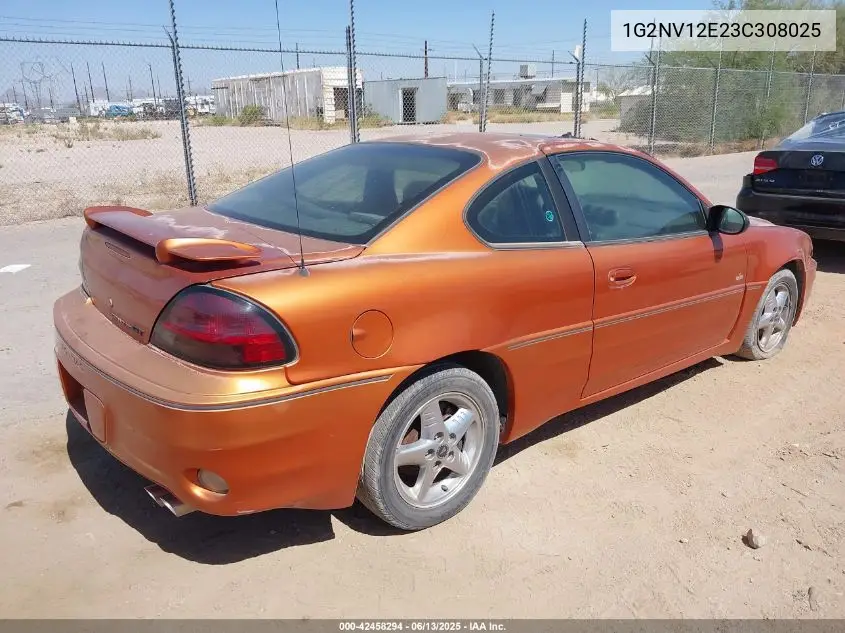 2003 Pontiac Grand Am Gt1 VIN: 1G2NV12E23C308025 Lot: 42458294
