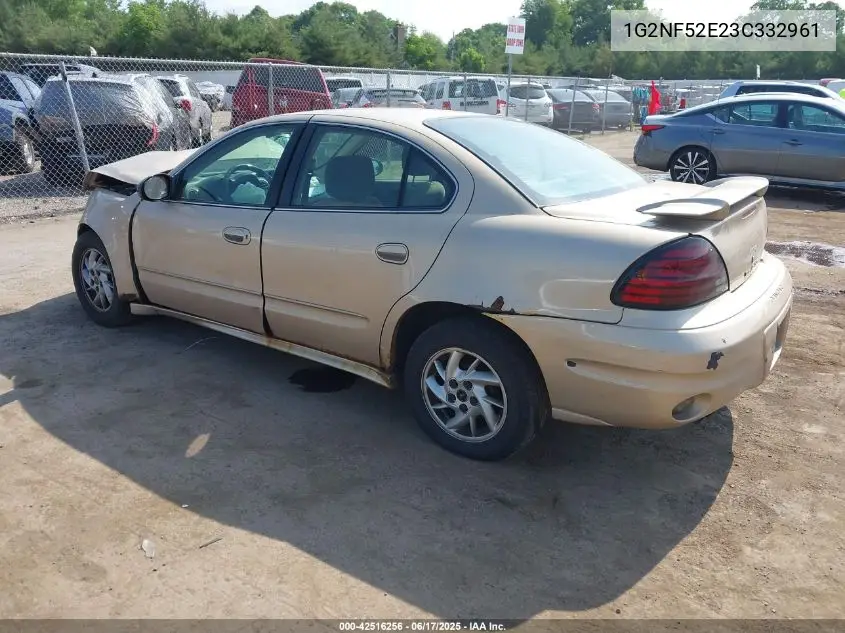 2003 Pontiac Grand Am Se1 VIN: 1G2NF52E23C332961 Lot: 42516256