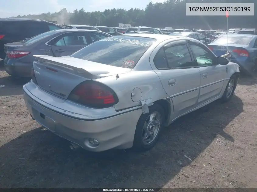 2003 Pontiac Grand Am Gt VIN: 1G2NW52E53C150199 Lot: 42539449