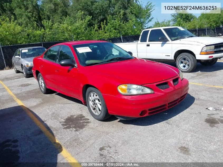 2004 Pontiac Grand Am Se VIN: 1G2NE52F24M636251 Lot: 39758466