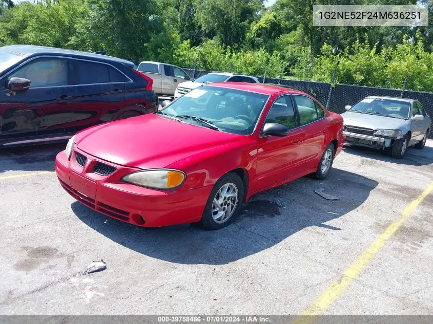 2004 Pontiac Grand Am Se VIN: 1G2NE52F24M636251 Lot: 39758466