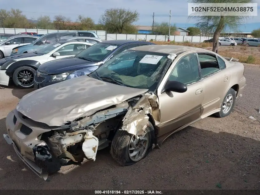2004 Pontiac Grand Am Se1 VIN: 1G2NF52E04M638875 Lot: 41518194