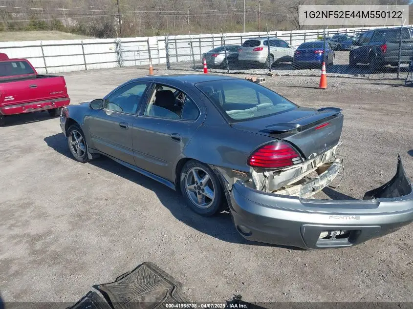 2004 Pontiac Grand Am Se1 VIN: 1G2NF52E44M550122 Lot: 41965708