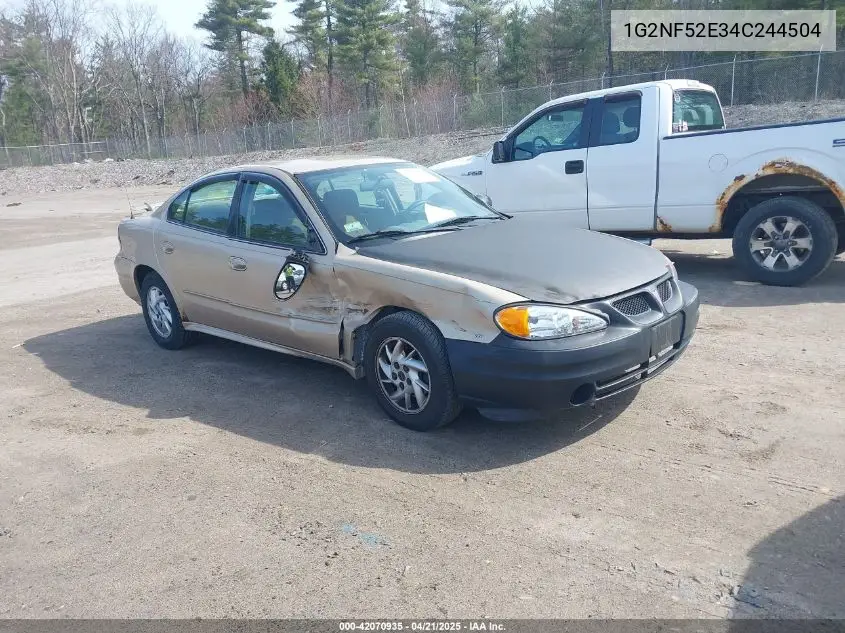 2004 Pontiac Grand Am Se1 VIN: 1G2NF52E34C244504 Lot: 42070935