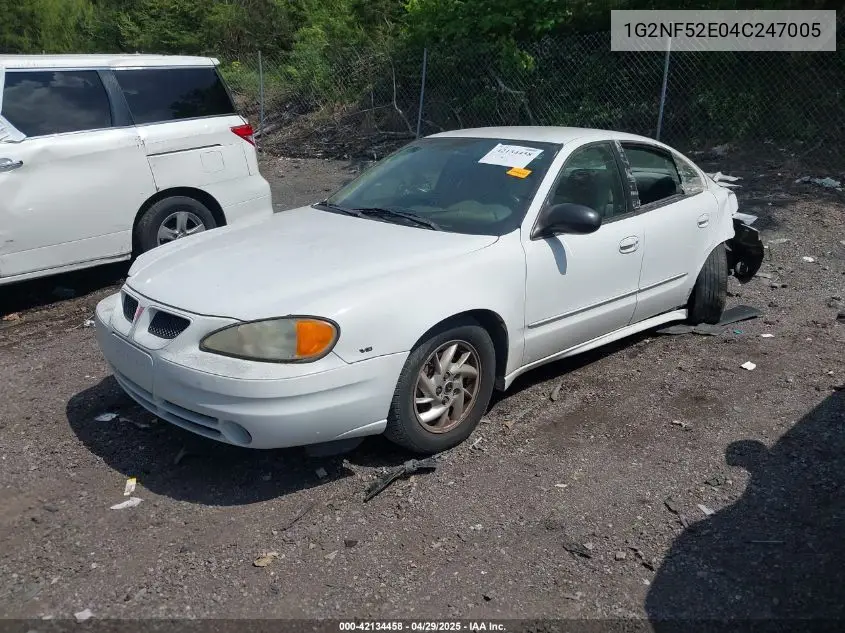 2004 Pontiac Grand Am Se1 VIN: 1G2NF52E04C247005 Lot: 42134458