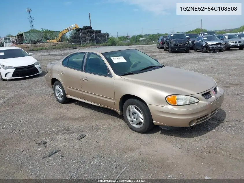 2004 Pontiac Grand Am Se VIN: 1G2NE52F64C108508 Lot: 42143643