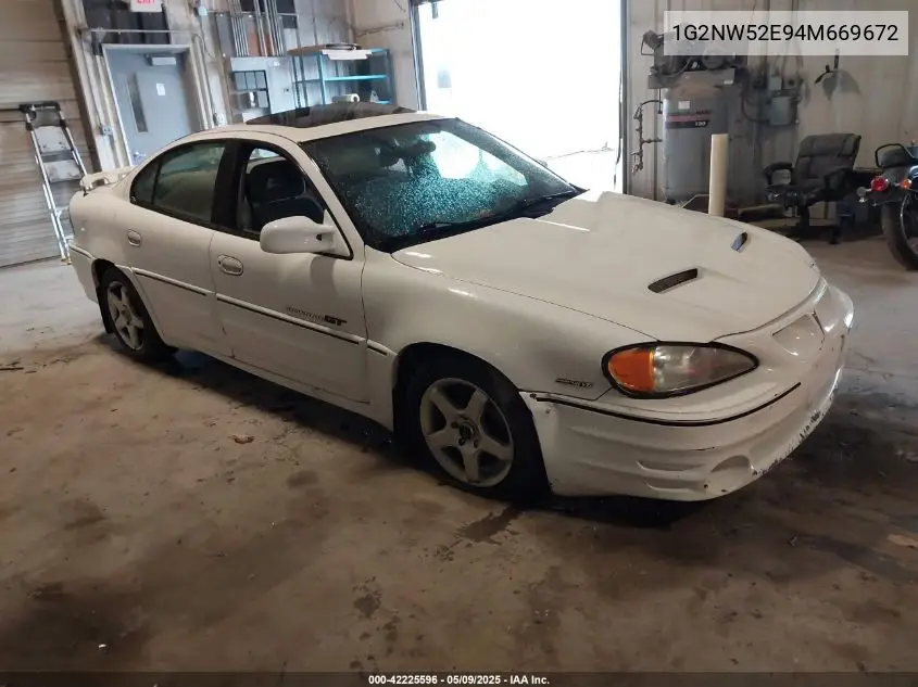 2004 Pontiac Grand Am Gt VIN: 1G2NW52E94M669672 Lot: 42225596