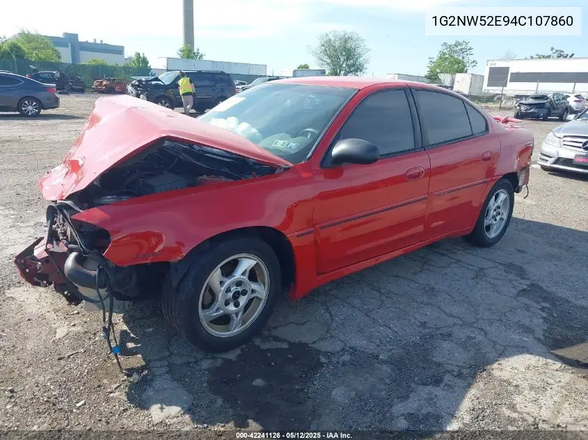2004 Pontiac Grand Am Gt VIN: 1G2NW52E94C107860 Lot: 42241126