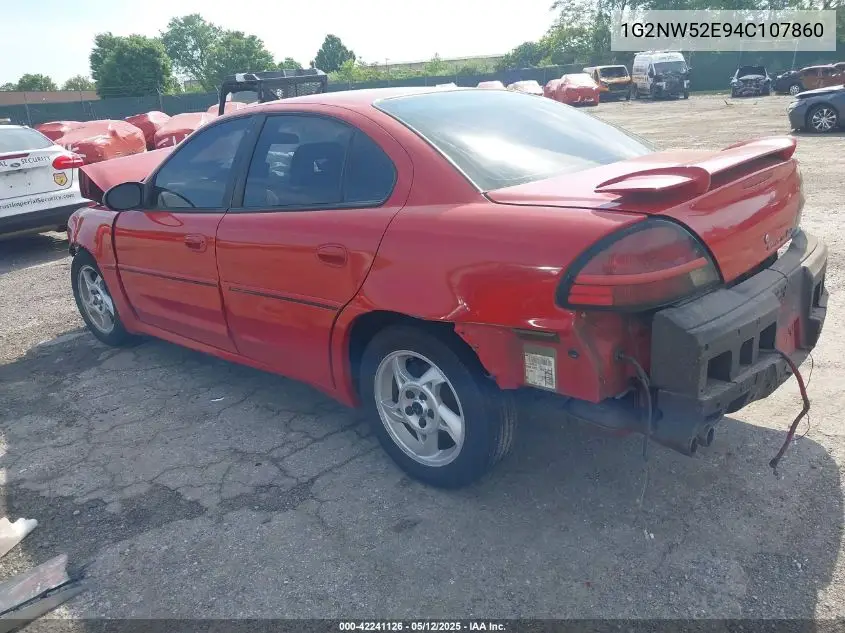 2004 Pontiac Grand Am Gt VIN: 1G2NW52E94C107860 Lot: 42241126