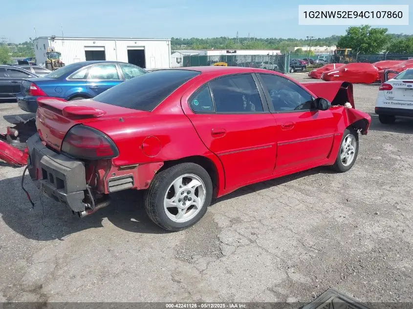 2004 Pontiac Grand Am Gt VIN: 1G2NW52E94C107860 Lot: 42241126