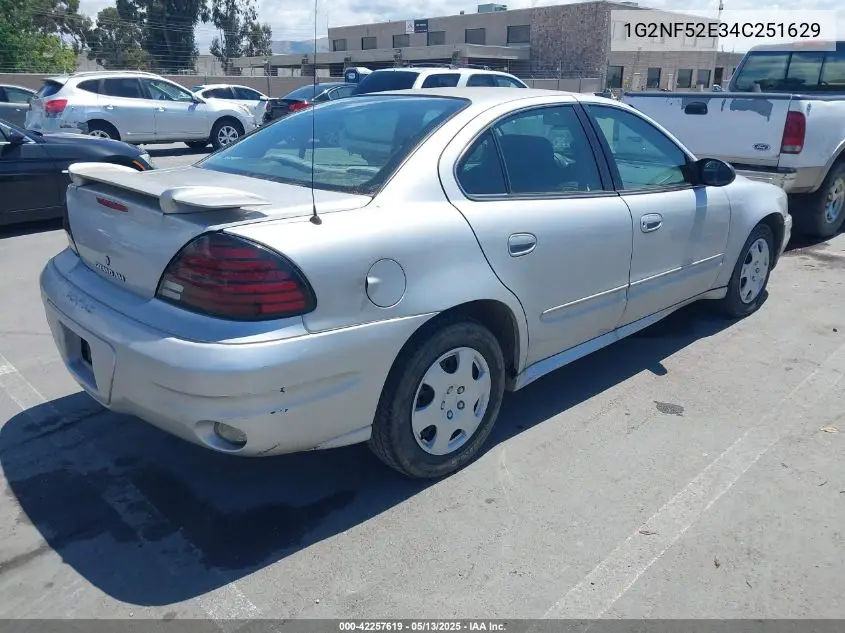 2004 Pontiac Grand Am Se1 VIN: 1G2NF52E34C251629 Lot: 42257619