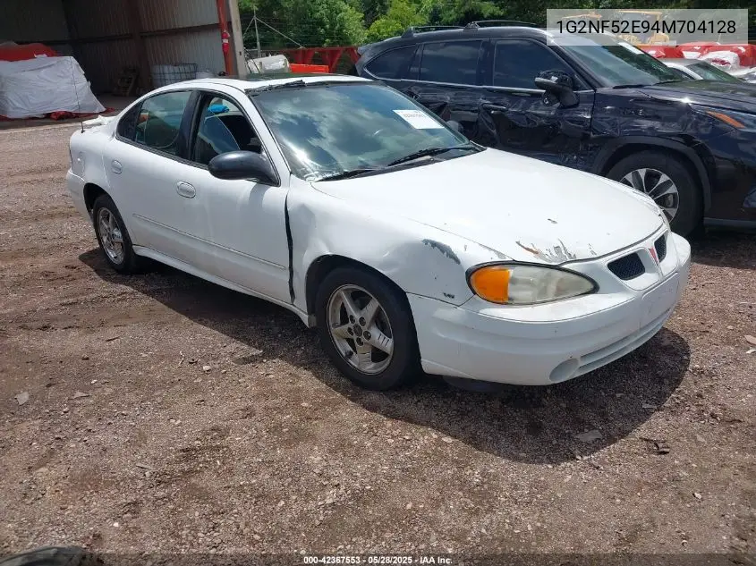 2004 Pontiac Grand Am Se1 VIN: 1G2NF52E94M704128 Lot: 42367553