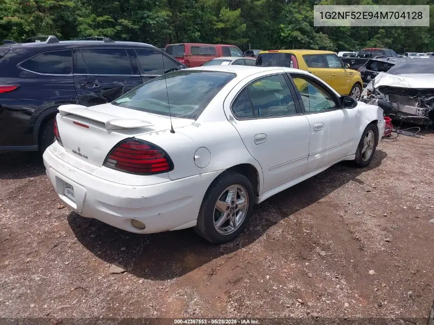 2004 Pontiac Grand Am Se1 VIN: 1G2NF52E94M704128 Lot: 42367553