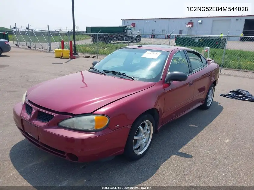 2004 Pontiac Grand Am Se2 VIN: 1G2NG52E84M544028 Lot: 42454716