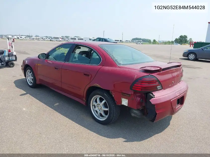 2004 Pontiac Grand Am Se2 VIN: 1G2NG52E84M544028 Lot: 42454716