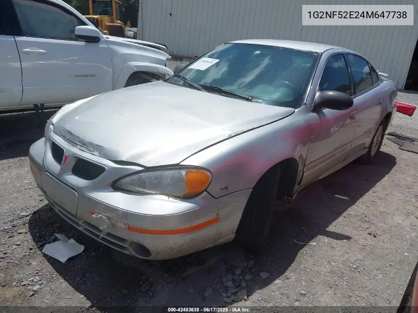 2004 Pontiac Grand Am Se1 VIN: 1G2NF52E24M647738 Lot: 42483638
