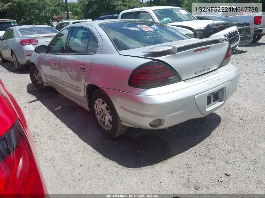 2004 Pontiac Grand Am Se1 VIN: 1G2NF52E24M647738 Lot: 42483638