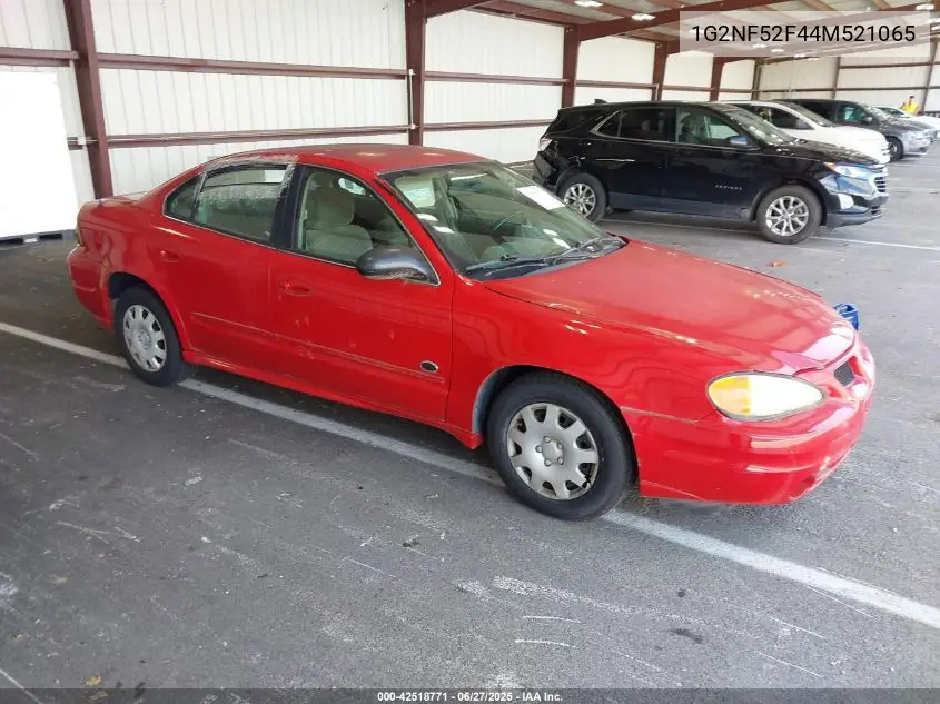 2004 Pontiac Grand Am Se1 VIN: 1G2NF52F44M521065 Lot: 42518771
