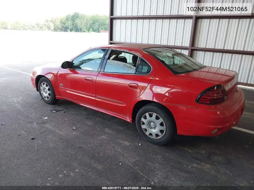 2004 Pontiac Grand Am Se1 VIN: 1G2NF52F44M521065 Lot: 42518771