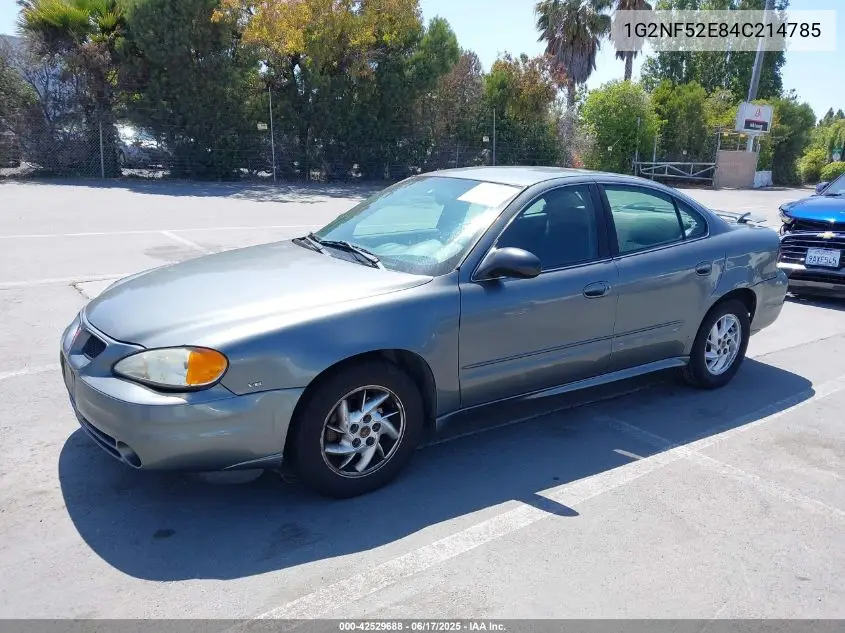 2004 Pontiac Grand Am Se1 VIN: 1G2NF52E84C214785 Lot: 42529688