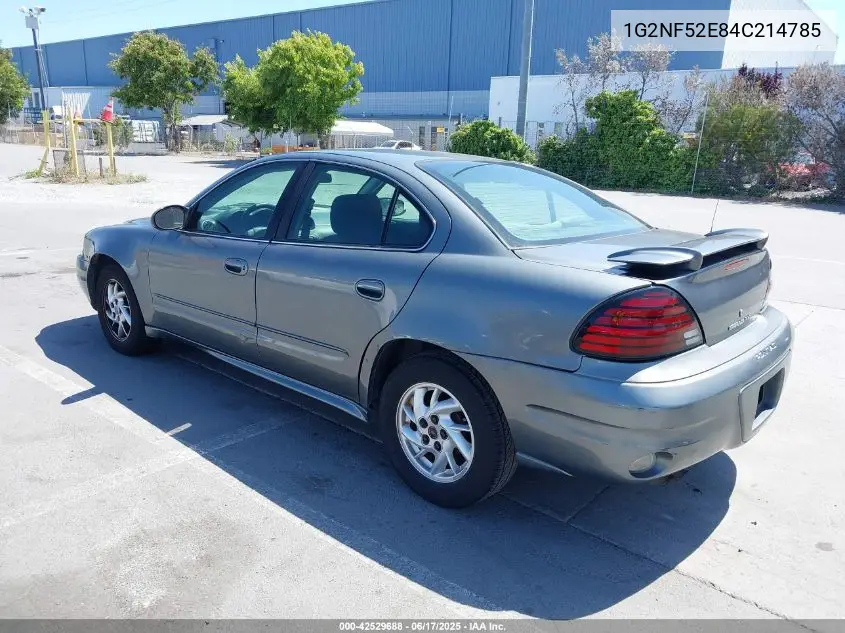 2004 Pontiac Grand Am Se1 VIN: 1G2NF52E84C214785 Lot: 42529688
