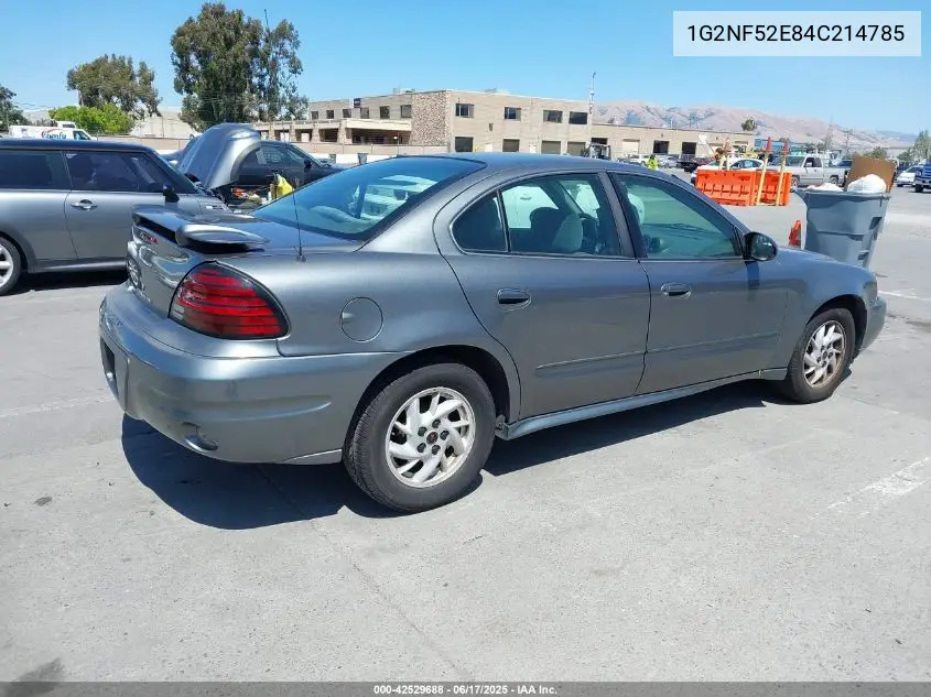 2004 Pontiac Grand Am Se1 VIN: 1G2NF52E84C214785 Lot: 42529688