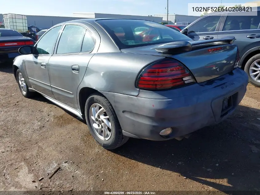 2004 Pontiac Grand Am Se1 VIN: 1G2NF52E64C208421 Lot: 42565209
