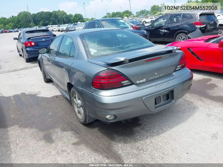 2004 Pontiac Grand Am Se1 VIN: 1G2NF52E54M552008 Lot: 42615758