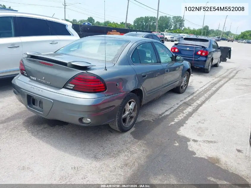 2004 Pontiac Grand Am Se1 VIN: 1G2NF52E54M552008 Lot: 42615758