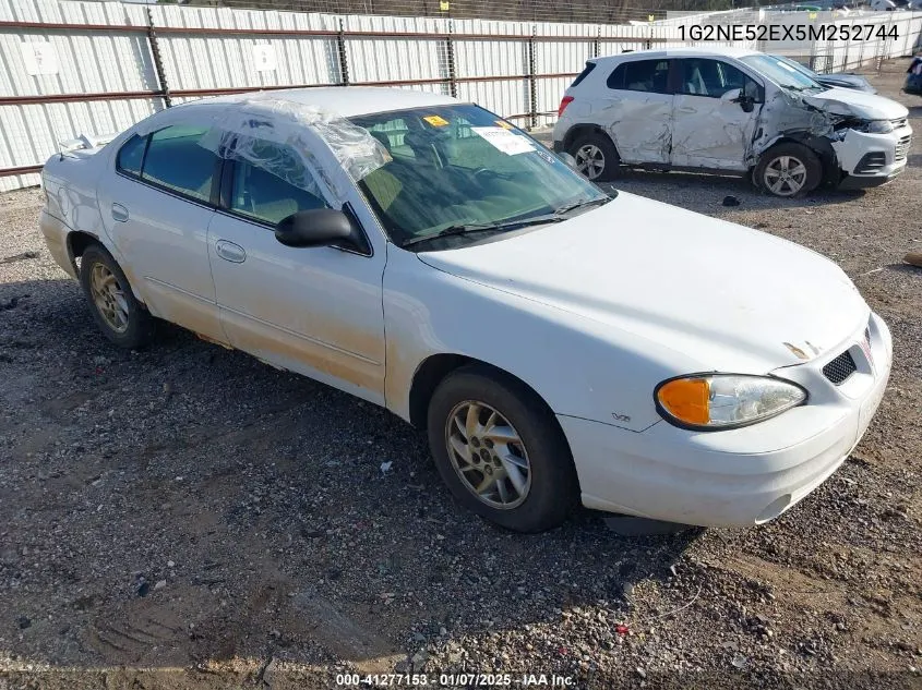 2005 Pontiac Grand Am Se VIN: 1G2NE52EX5M252744 Lot: 41277153
