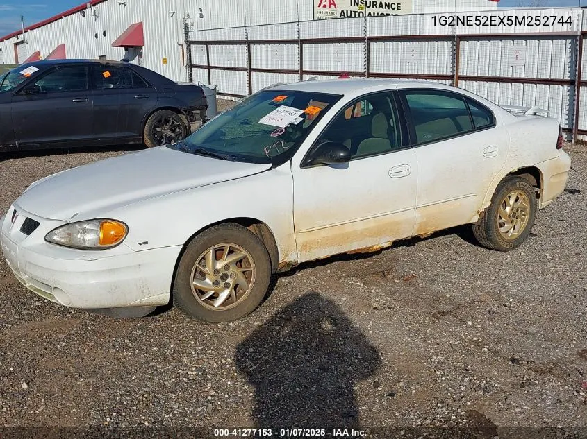 2005 Pontiac Grand Am Se VIN: 1G2NE52EX5M252744 Lot: 41277153