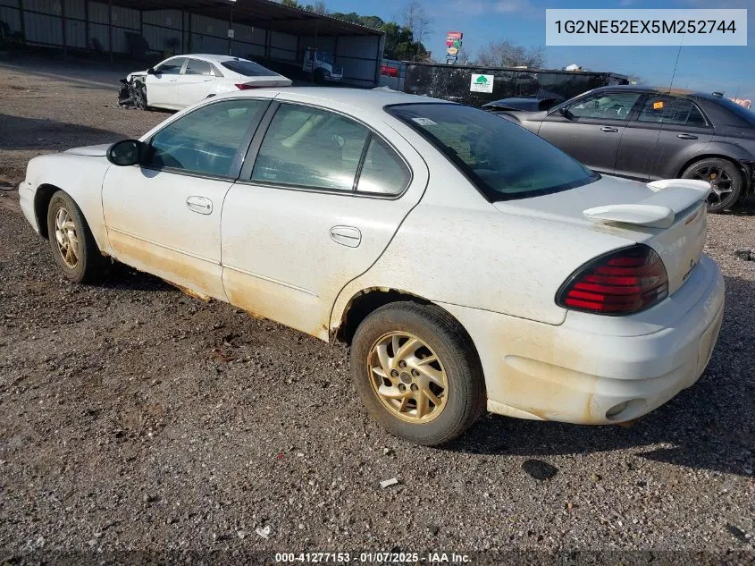 2005 Pontiac Grand Am Se VIN: 1G2NE52EX5M252744 Lot: 41277153