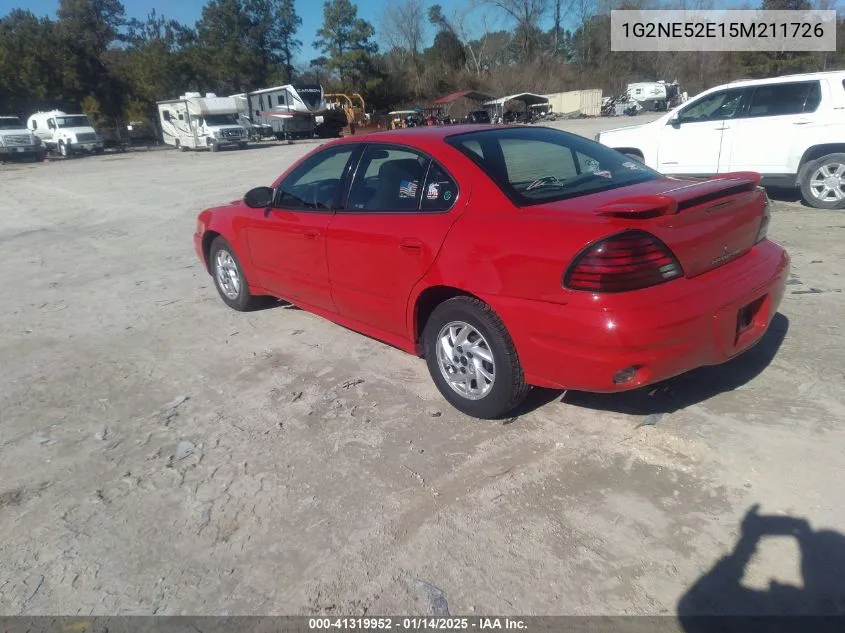 2005 Pontiac Grand Am Se VIN: 1G2NE52E15M211726 Lot: 41319952