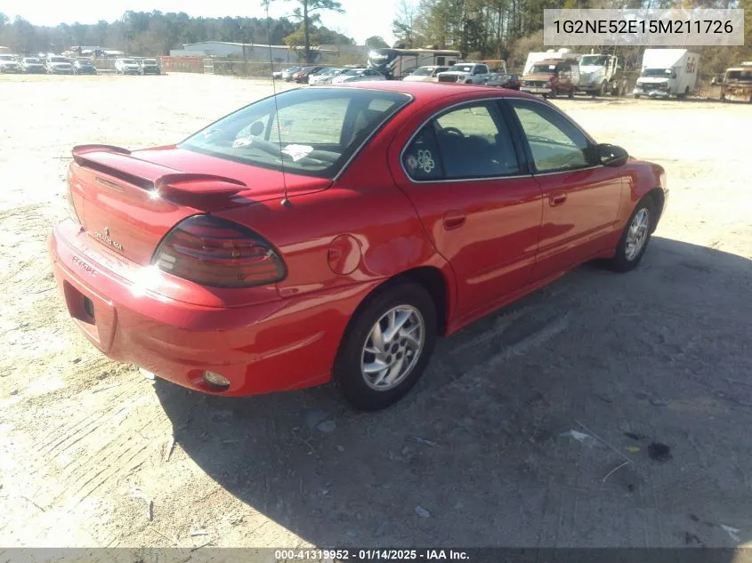 2005 Pontiac Grand Am Se VIN: 1G2NE52E15M211726 Lot: 41319952