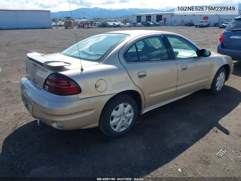 2005 Pontiac Grand Am Se VIN: 1G2NE52E75M239949 Lot: 42091168
