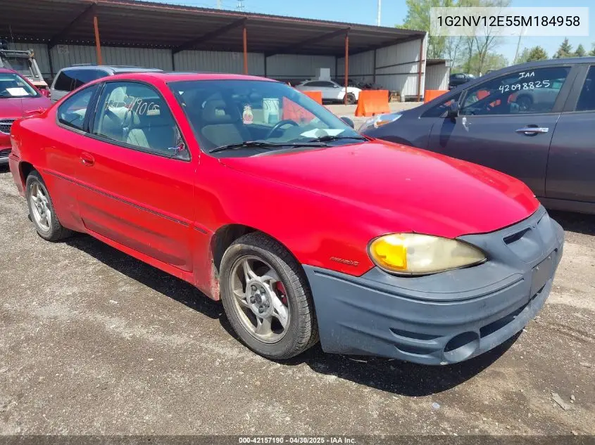 2005 Pontiac Grand Am Gt1 VIN: 1G2NV12E55M184958 Lot: 42157190