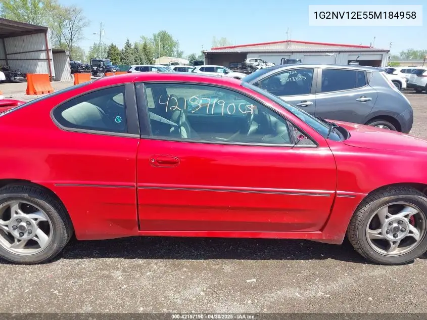 2005 Pontiac Grand Am Gt1 VIN: 1G2NV12E55M184958 Lot: 42157190