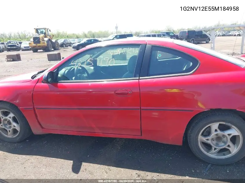 2005 Pontiac Grand Am Gt1 VIN: 1G2NV12E55M184958 Lot: 42157190