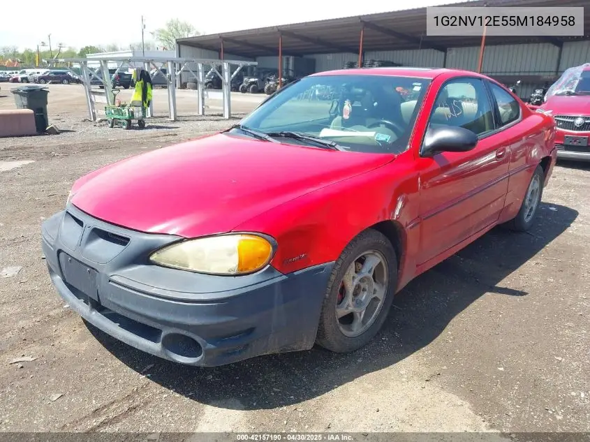 2005 Pontiac Grand Am Gt1 VIN: 1G2NV12E55M184958 Lot: 42157190