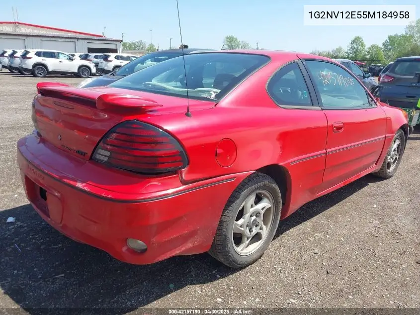 2005 Pontiac Grand Am Gt1 VIN: 1G2NV12E55M184958 Lot: 42157190