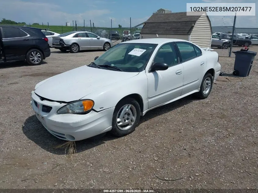 2005 Pontiac Grand Am Se VIN: 1G2NE52E85M207477 Lot: 42571289