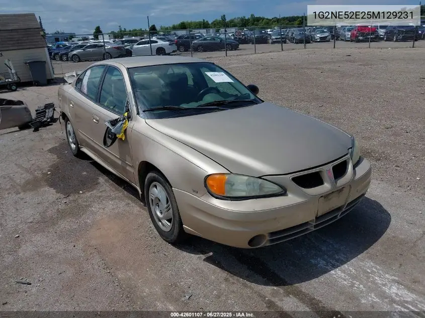 2005 Pontiac Grand Am Se VIN: 1G2NE52E25M129231 Lot: 42601107