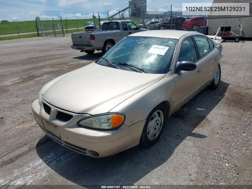 2005 Pontiac Grand Am Se VIN: 1G2NE52E25M129231 Lot: 42601107