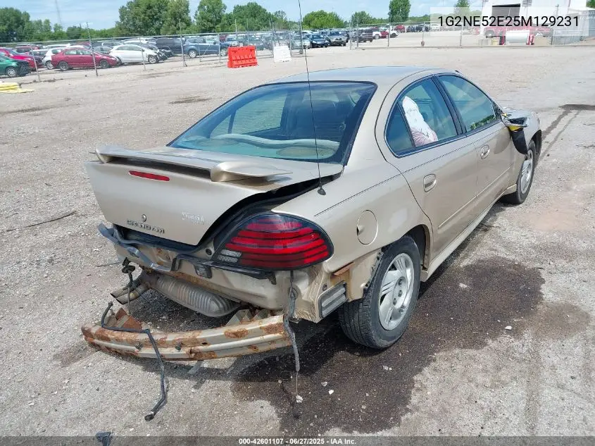 2005 Pontiac Grand Am Se VIN: 1G2NE52E25M129231 Lot: 42601107