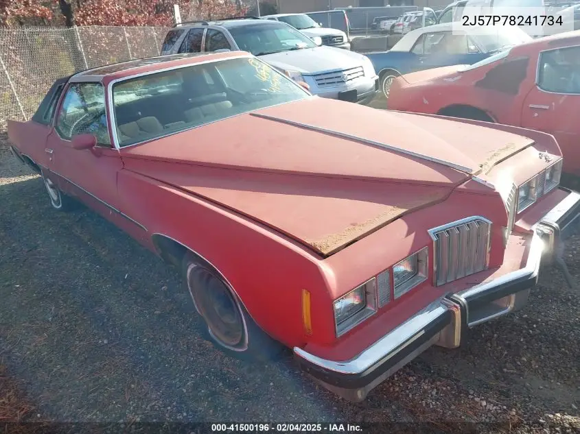 1977 Pontiac Grand Prix VIN: 2J57P78241734 Lot: 41500196