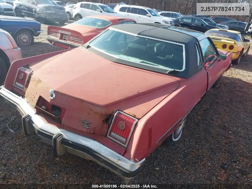 1977 Pontiac Grand Prix VIN: 2J57P78241734 Lot: 41500196