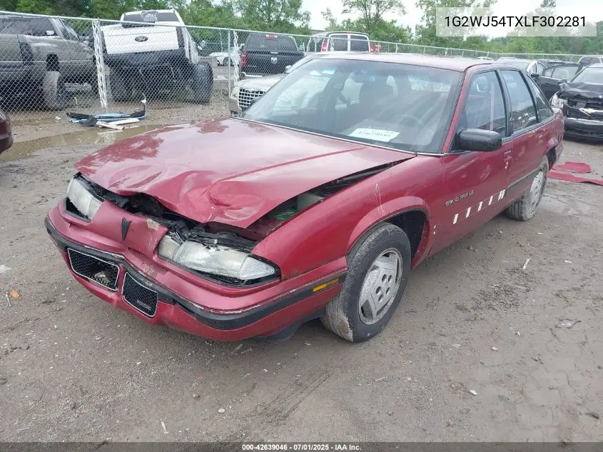 1990 Pontiac Grand Prix Le VIN: 1G2WJ54TXLF302281 Lot: 42639046