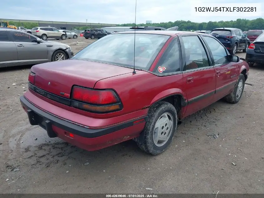 1990 Pontiac Grand Prix Le VIN: 1G2WJ54TXLF302281 Lot: 42639046