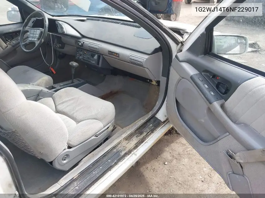1992 Pontiac Grand Prix Se VIN: 1G2WJ14T6NF229017 Lot: 42101972